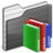 Library Folder black Icon